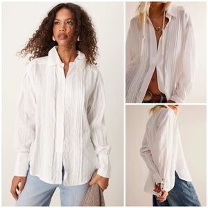 𝓯𝓹 Free People ~ Tuxy Vibes Shirt